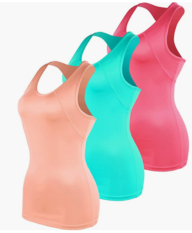 Workout Tank Tops For Women Racerback Yoga Tops Athletic 1 Or 3 Pack