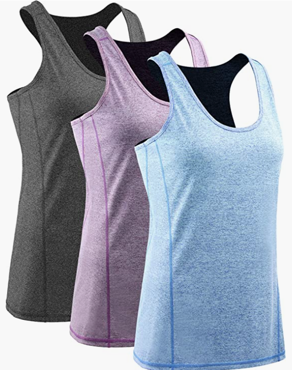 Workout Tank Tops For Women Racerback Yoga Tops Athletic 1 Or 3 Pack