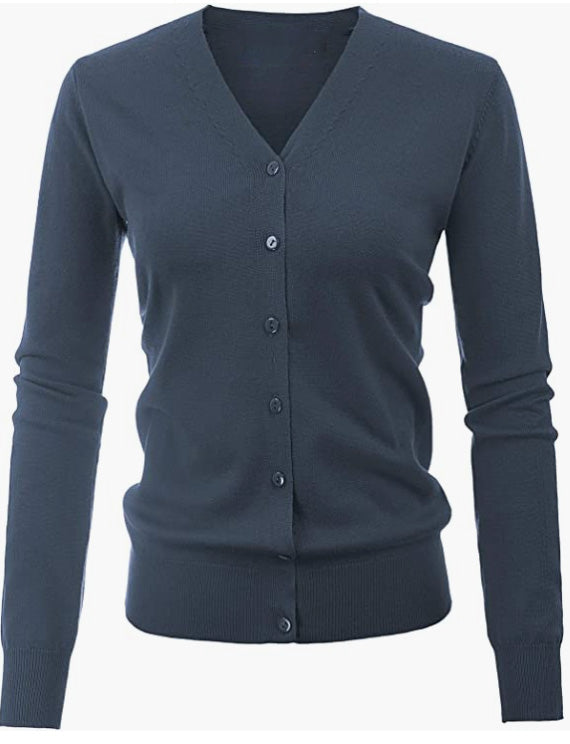 Women's Long Sleeve Button Down Classic Sweater Knit