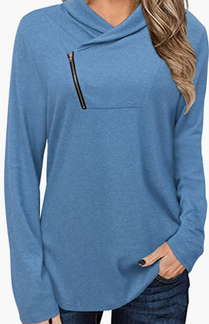 Ladies Long Sleeve Tunic Top V Neck Flower Blouse Top