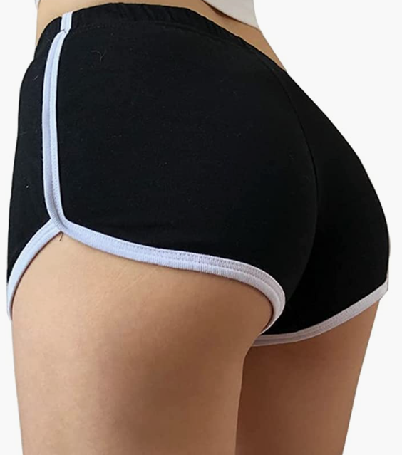 Athletic Shorts Women Dance Gym Workout Elastic Waist Shorts