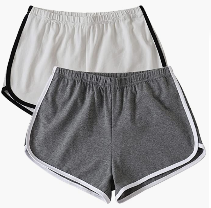 Athletic Shorts Women Dance Gym Workout Elastic Waist Shorts
