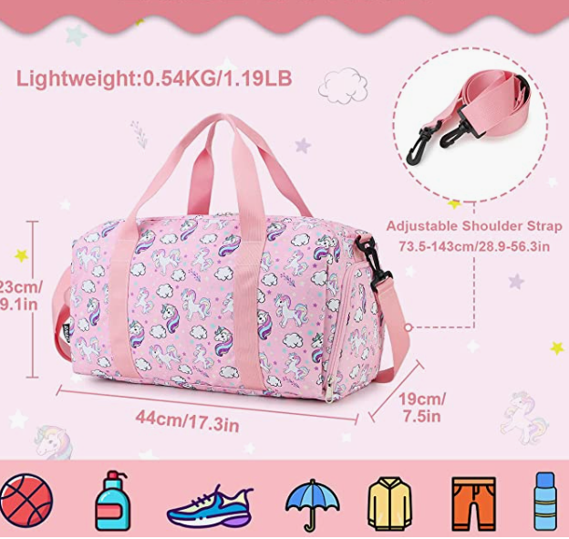 Bag for WOMEN , Girls Water Resistant Travel Bag Carry On Bag for Gym Sport with Shoe Compartment