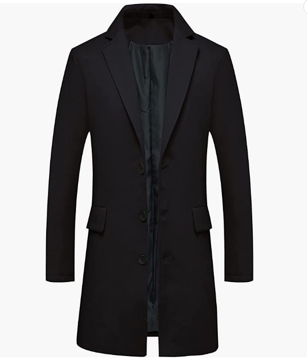Men's Classic Overcoat BLACK