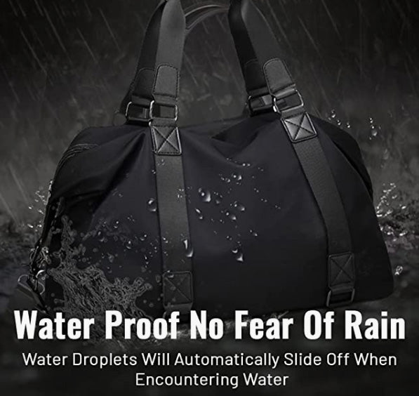 Waterproof Carry on Bag with Detachable Strap, Weekender Zipper Sport Gym Bag for Women