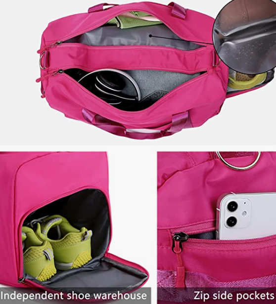 Travel Bags With Shoes Compartment And Pocket & Trolley Sleeve Bag Army Green