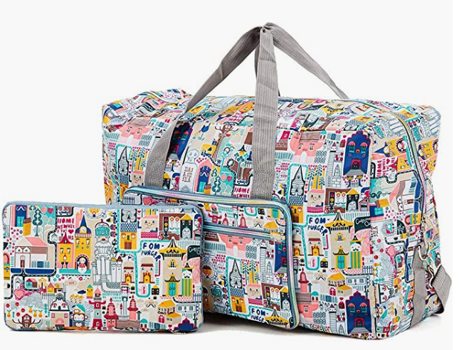 Women Carry on Travel Bag Over Luggage with Shoulder Strap