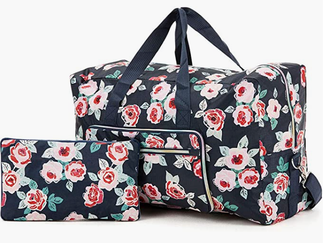 Women Carry On Travel Bag Over Luggage With Shoulder Strap
