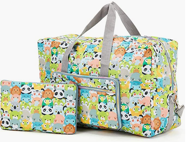 Women Carry On Travel Bag Over Luggage With Shoulder Strap