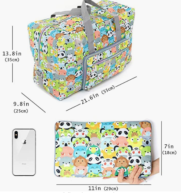 Women Carry On Travel Bag Over Luggage With Shoulder Strap
