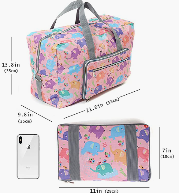 Women Carry On Travel Bag Over Luggage With Shoulder Strap
