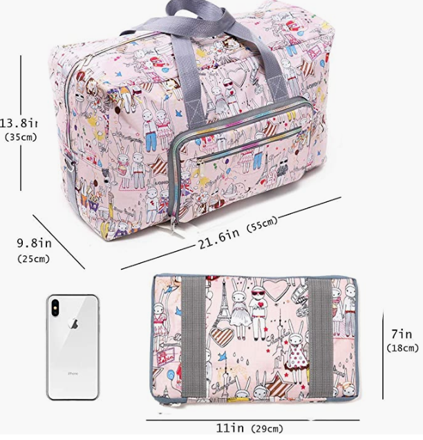 Women Carry On Travel Bag Over Luggage With Shoulder Strap