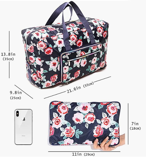 Women Carry On Travel Bag Over Luggage With Shoulder Strap