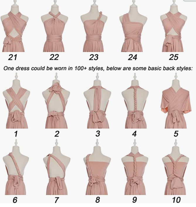 Full Length One Dress With Over 100 Styles Multi Ways Wrap , Soft And Breathable