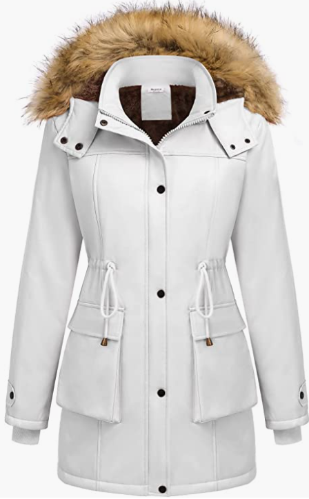 Womens Hooded Warm Winter Coats with Faux Fur