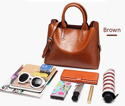 real  Leather Purses and Handbags Bucket Bag Tote Bag for Women