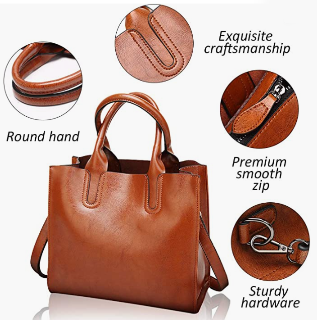 real  Leather Purse  Bag for Women