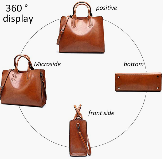 real  Leather Purse  Bag for Women