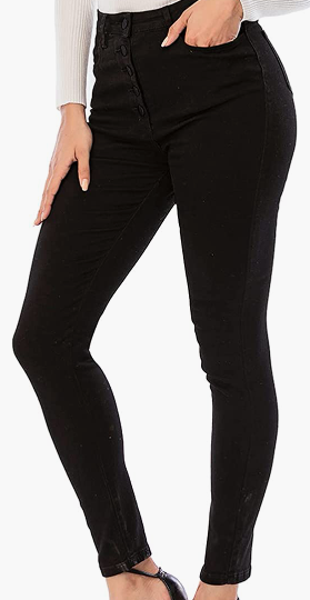 Womens Skinny Fit Jeans Stretch High Waist Denim Jeggings with Pockets