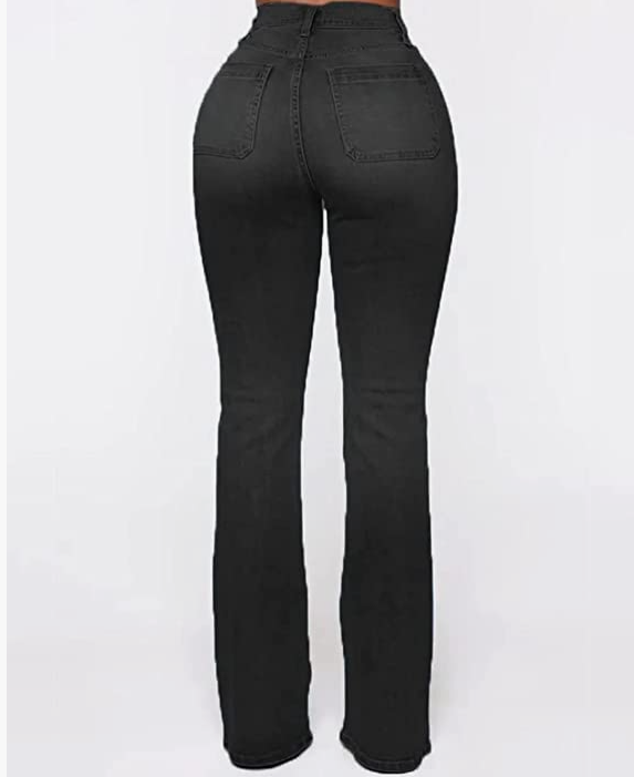 Sexy Ripped Mid Waist Bell Bottom