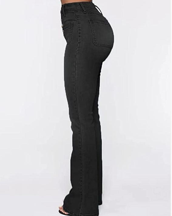 Sexy Ripped Mid Waist Bell Bottom