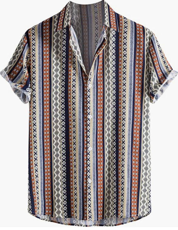 Mens Casual Simple Hawaian
