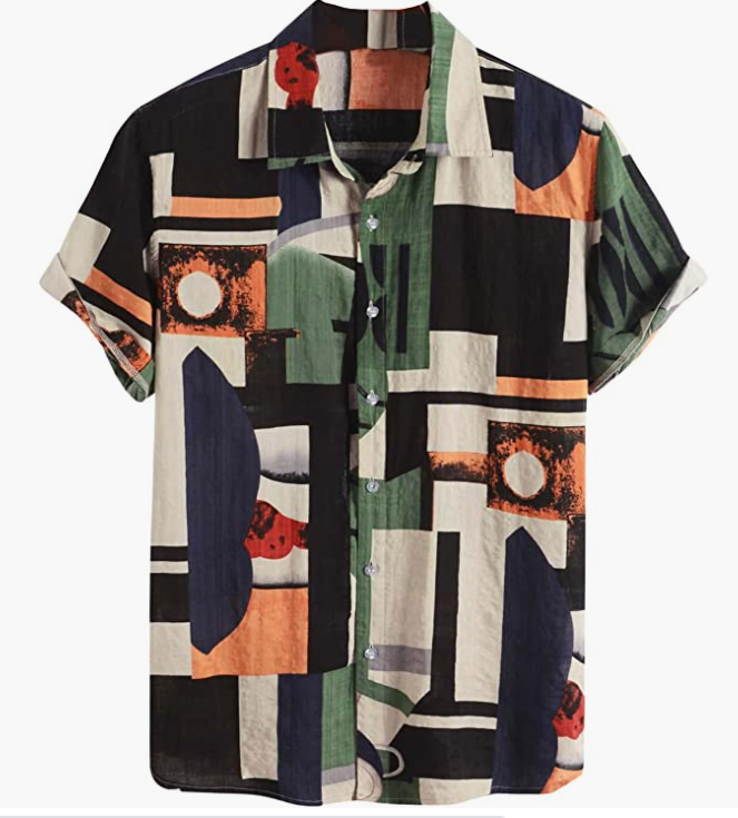 Mens Casual Simple Hawaian