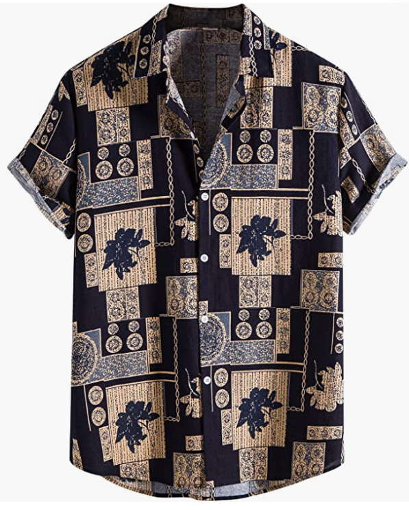 Mens Casual Simple Hawaian