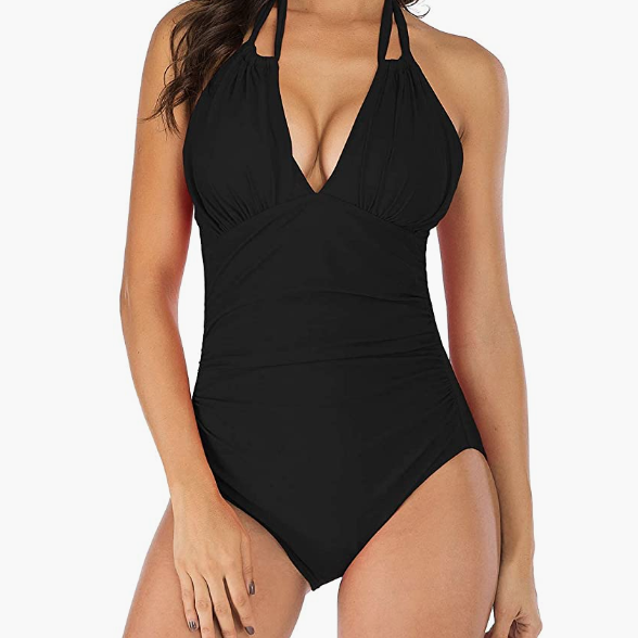 Tummy Control Swimwear Flattering High Waisted Monokini Bathing Suits for Women