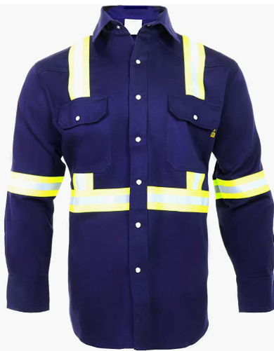 Trend Flame Resistant FR High Visibility Hi Vis Shirt - 88% C/12% N - 7oz