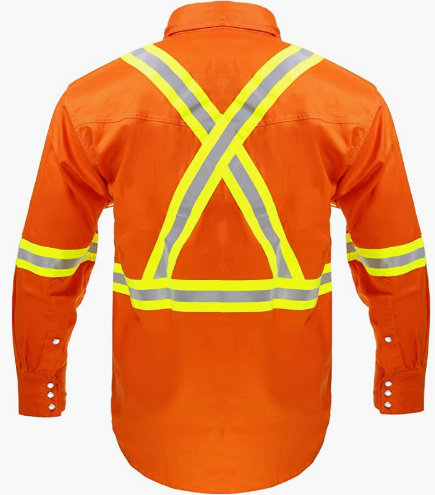Flame Resistant FR High Visibility Hi Vis Shirt - 88% C/12% N - 7oz