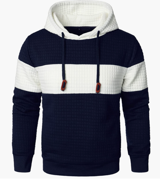 Men’s Long Sleeved Plaid Hooded Sweatshirts