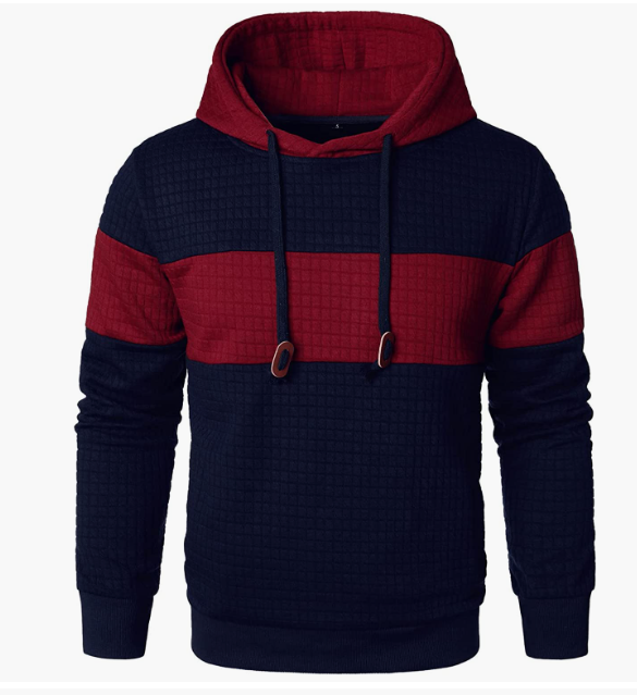 Men’s Long Sleeved Plaid Hooded Sweatshirts