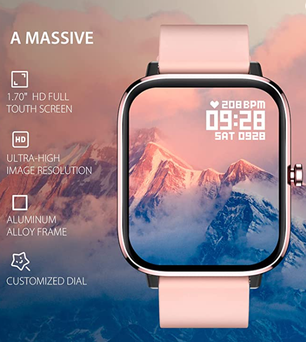 Smart Watch with Bluetooth Call for Women, IP67 Waterproof Fitness Tracker with 1.7