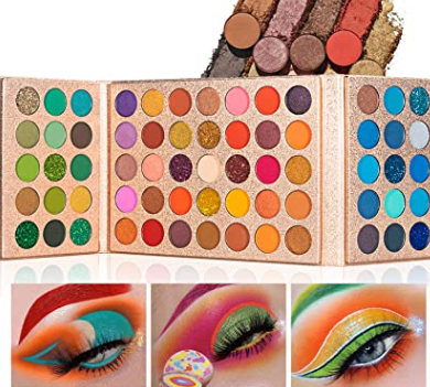 Eyeshadow Makeup Pallet Long Lasting Natural Ultra 65 Colors Eye Shadow Waterproof Matte Eye Makeup
