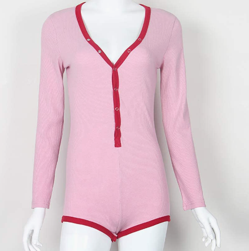 SEXY Long Sleeve Knitted One Piece Bodysuit Sexy Pajama