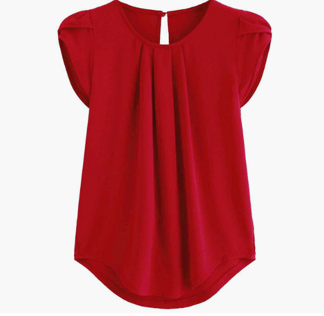 CASUAL Women's Pleated Top Round