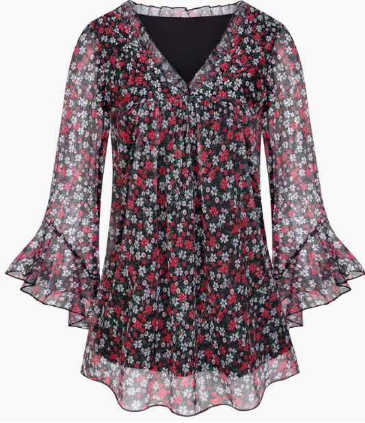 CASUAL Loose Fit Flowy Tunic Tops