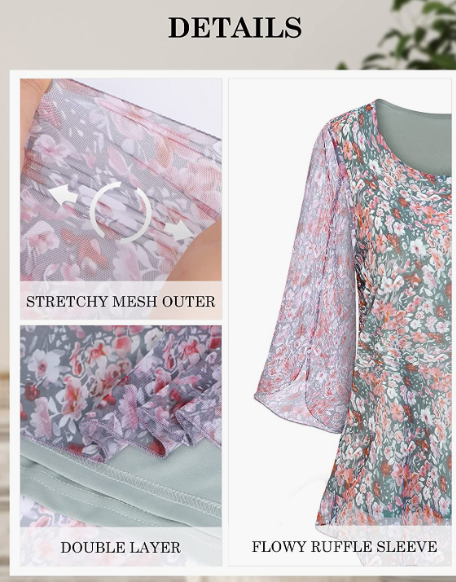 CASUAL Loose Fit Flowy Tunic Tops