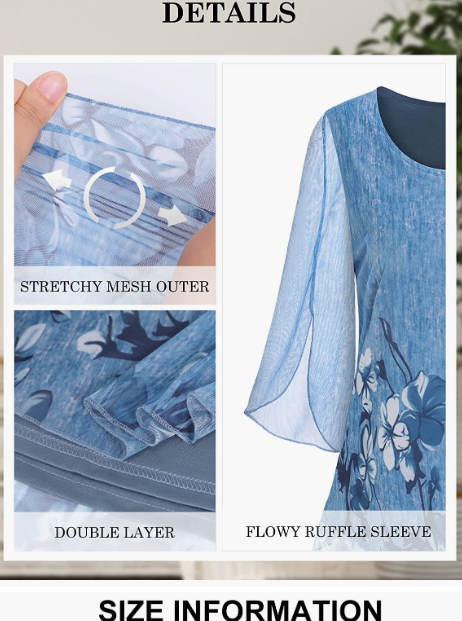 CASUAL Loose Fit Flowy Tunic Tops