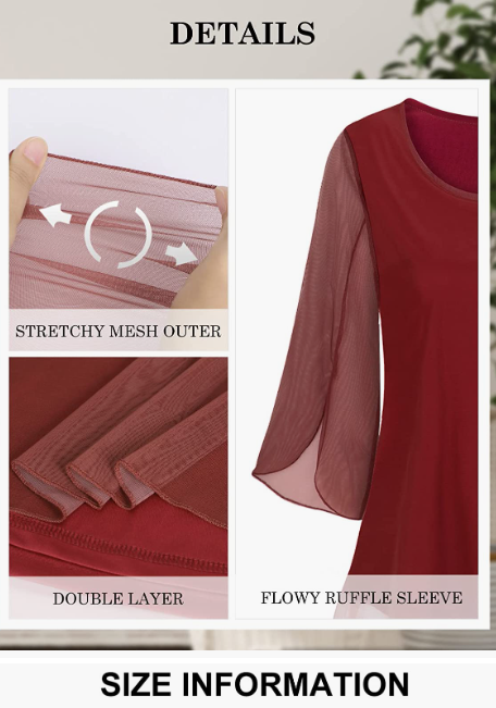 CASUAL Loose Fit Flowy Tunic Tops