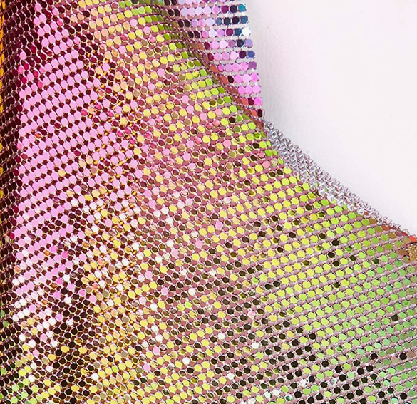 PARTY Sparkly Deep V Neck Crop Tank Tops Cami Body Chain Top