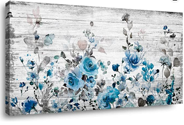 Abstract Flowers Paintings for Livingroom