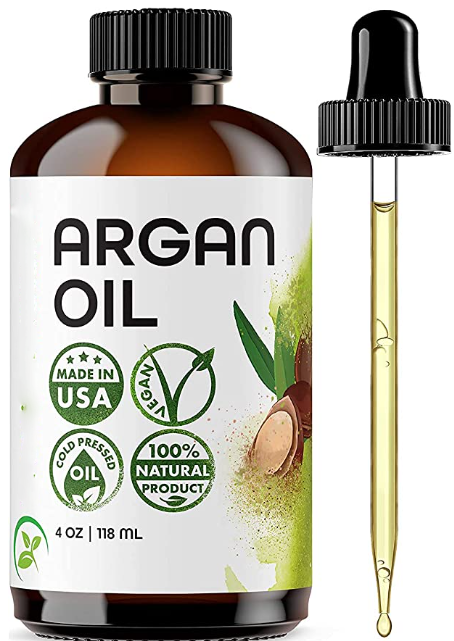 Argan Oil Organic 100% Pure Certified, Moroccan Cold Pressed Unscented for Face, Hair, Skin, body & Beard (4 Oz - 120ml) Natural Moisturizer, Leave-in Conditioner for Split Ends
