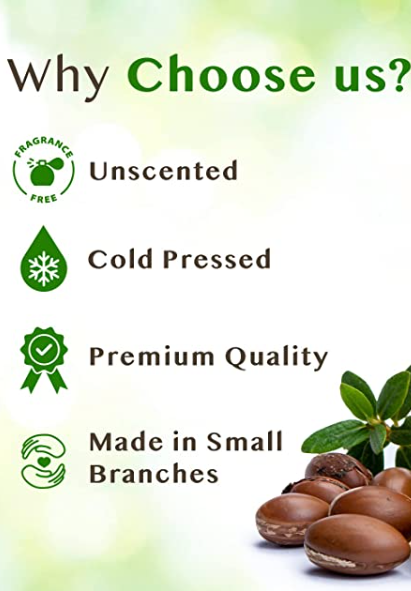 Argan Oil Organic 100% Pure Certified, Moroccan Cold Pressed Unscented for Face, Hair, Skin, body & Beard (4 Oz - 120ml) Natural Moisturizer, Leave-in Conditioner for Split Ends
