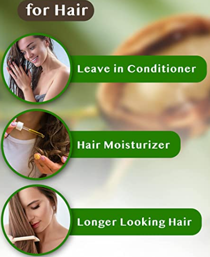 Argan Oil Organic 100% Pure Certified, Moroccan Cold Pressed Unscented for Face, Hair, Skin, body & Beard (4 Oz - 120ml) Natural Moisturizer, Leave-in Conditioner for Split Ends