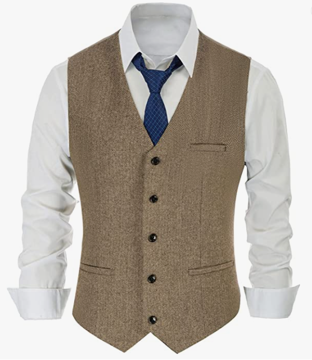 Vest Basic V Neck Suit Vests