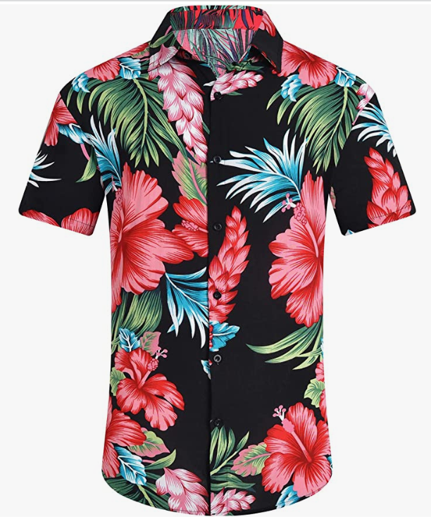 Hawaiian Sets Casual Short Sleeve Shirt and Shorts Suits with Bucket Hats