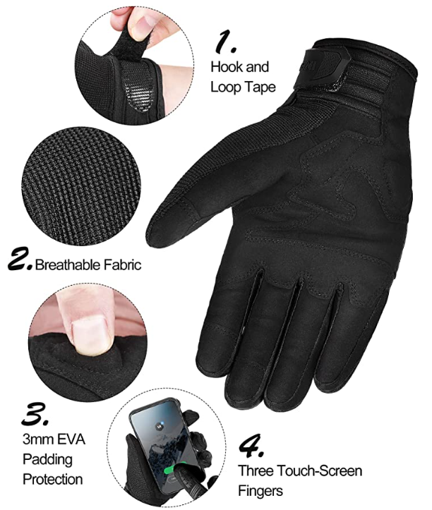 Motorcycle Gloves Fiber Ridng Gloves Hard Knuckle Protection