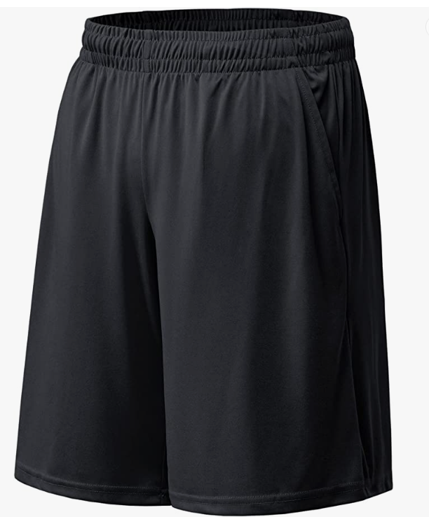 Mens Athletic Workout Shorts with Pockets and Elastic Waistband Quick Dry Activewear